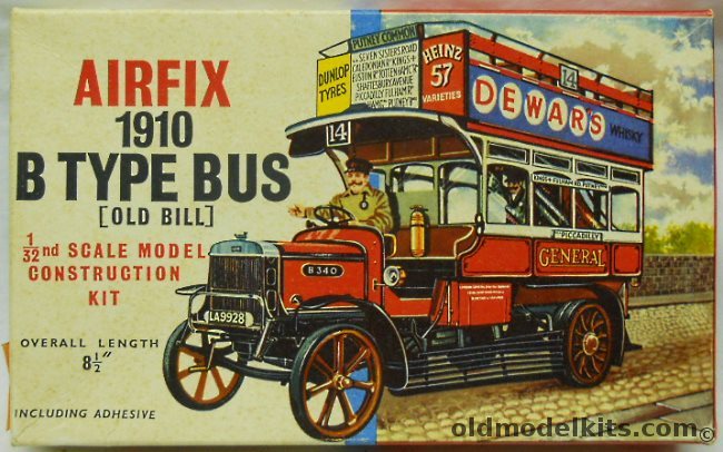 Airfix 1/32 1910 B Type Bus Old Bill, 471 plastic model kit